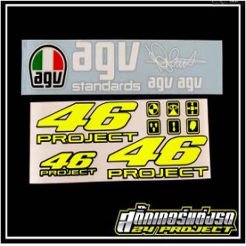 สติ๊กเกอร์ติดหมวกกันน็อค agv 46PROJECT