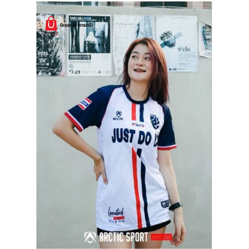 พร้อมส่ง เสื้อกีฬาพิมพ์ลาย คอกลม แขนสั้น