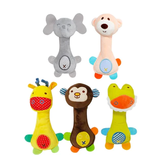 🎨ตุ๊กตาบีบมีเสียง ตุ๊กตามีเสียง ของเล่นเสริมพัฒนาการ กระตุ้นพัฒนาการ ( Safari Squeeze Me Rattle Toy )🎨 By Muikid