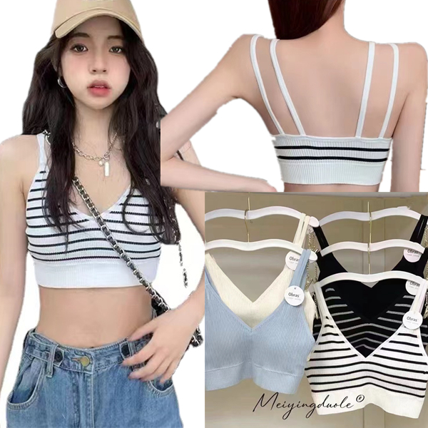 สีทึบ ลายทาง เสื้อกั๊กทำจากผ้าฝ้ายมีฟองน้ำและพื้นผิวรูปตัววีทำให้สวมใส่สบาย