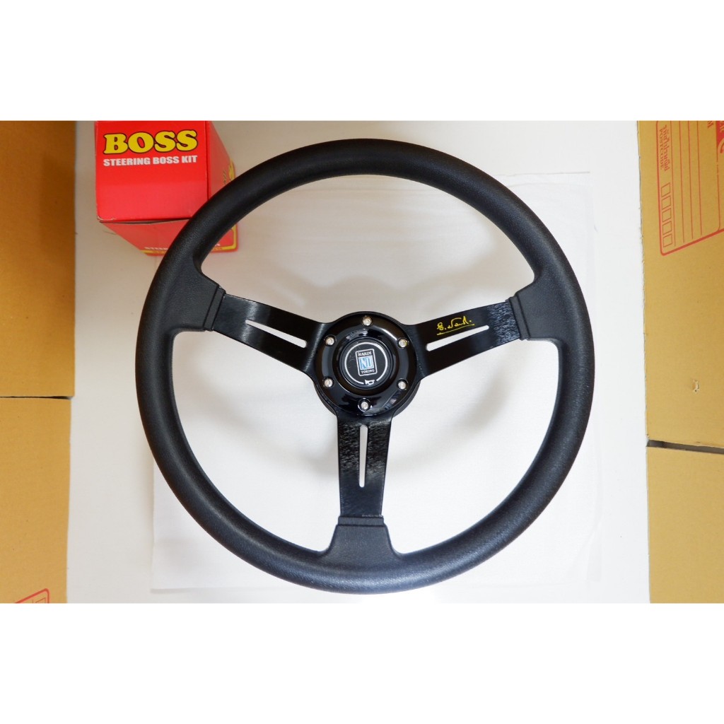 วงพวงมาลัยรถแต่งซิ่ง NARDI ก้านยก 2.5  ขนาด 13 นิ้ว นาดี้  มิตซู  พร้อมคอ ตรงรุ่น Lancer 92-95 E-Car