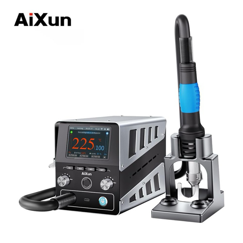 เครื่องเป่าลมร้อน H314 aixun อุปกรณ์เชื่อมสายไฟจอแสดงผลดิจิตอล1400W เครื่องปรับปรุงอัจฉริยะสำหรับซ่อ