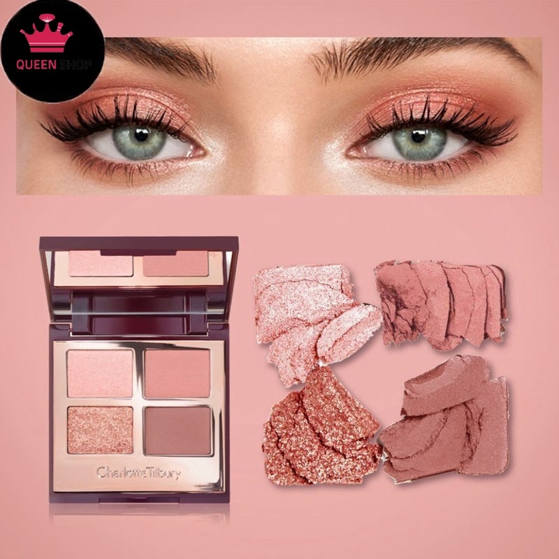ของแท้100% Charlotte Tilbury CT Eye Shadow Luxury Palette 4 Color Eyeshadow Palette 5.2g #Pillow Talk #Exaggerates