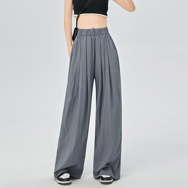 กางเกงขากว้างลำลองสตรี กางเกงยามาโมโตะ ฤดูร้อน กางเกงกันแดด เอวยางยืด แบบบาง มี 6 สี - รูปที่ 7