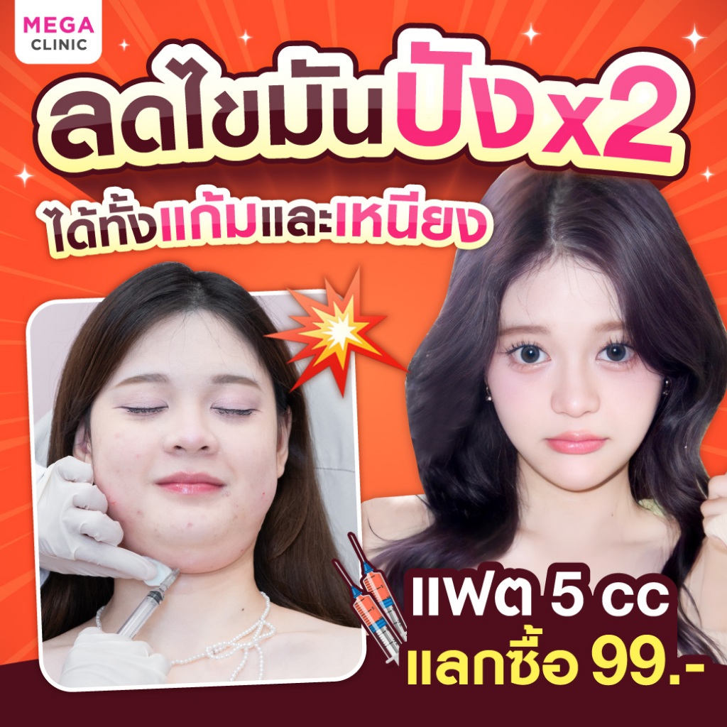 [E-voucher] ฉีดแฟตเข้มข้น ไม่ผสมน้ำเกลือ (แลกซื้อ 99 บาท) จากปกติ 2,900 บาท