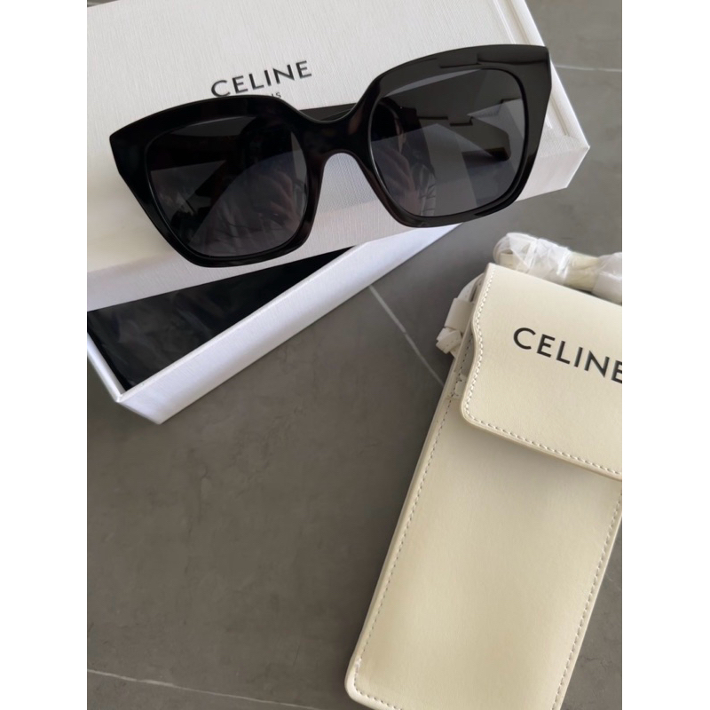 แว่นตากันแดด CELINE ของแท้100% มีกล่อง+กระเป๋าหนังใส่แว่น