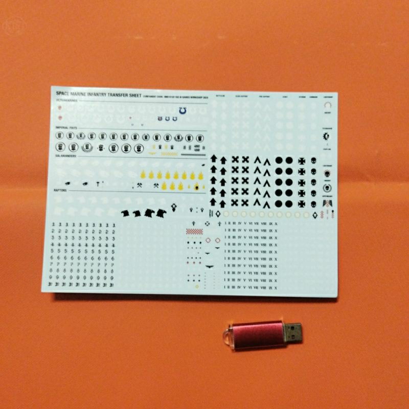 SPACE MARINE INFANTRY DECAL SHEET ×1 for ASSAULT INFERNUS INTERCESSOR 40K WARHAMMER