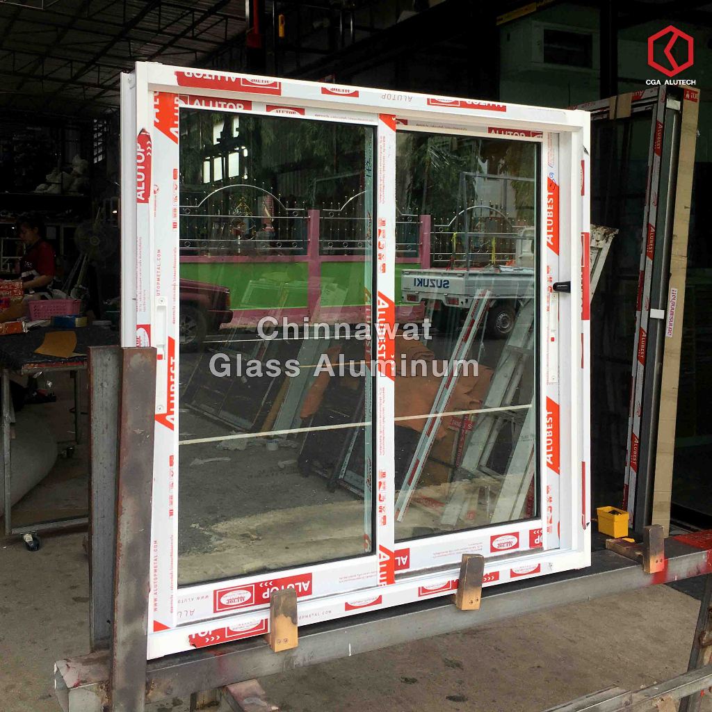 90×90หน้าต่างบานเลื่อนอลูมิเนียม แบ่ง2ช่อง  พร้อมส่ง ค่าส่งถูก ,คุ้มค่าคุ้มราคา ราคา ถูกที่สุด ดีลบีเคเค แกลเลอรีภาพที่ 7