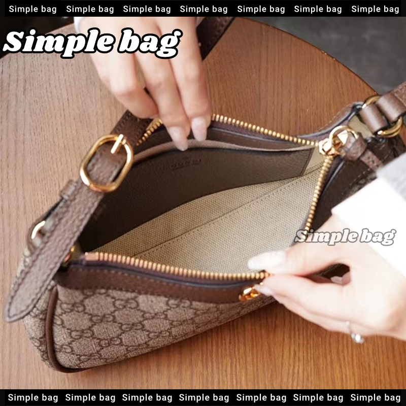 💯กุชชี่💥GUCCI Ophidia Small Handbag Hobo bag กระเป๋าสะพายเดี่ยว #Simple bag