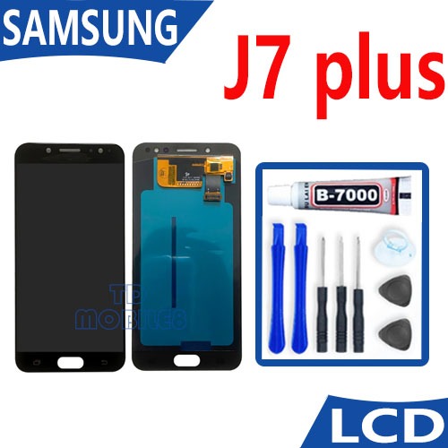 หน้าจอ LCD Display จอ + ทัช samsung galaxy J7 plus,C710f อะไหล่มือถือ จอพร้อมทัชสกรีน ซัมซุง กาแลคซี