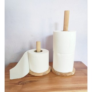 ที่เสียบทิชชู่ ที่ใส่ทิชชู่แกนไม้ งานไม้สัก (พร้อมส่ง)