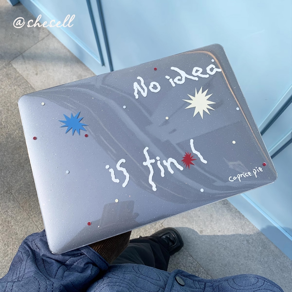 Shesell พร้อมส่ง เคส macbook (Glitter)No idea Air13/15 Pro13/16 M1/M2/M3 เคสสำหรับแมคบุ๊คใส A2338/A2681/A2941