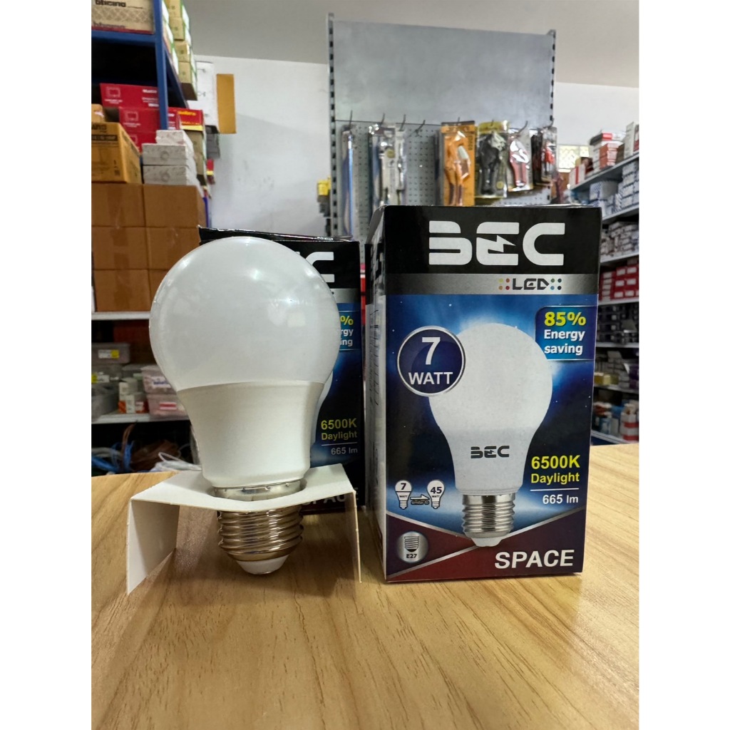 BEC หลอด LED Bulb 7W DL ขั้ว E27 #SPACE แสงขาว 6500K