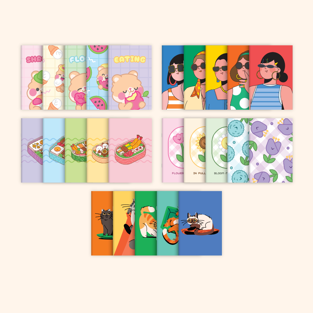 [โกญจนาท] เลือกลายได้ สมุดเล่มเล็ก 14 แผ่น แบบเล่มบาง ขนาดพกพา | สมุดจดบันทึก สมุดเล่มเล็ก ราคาถูก