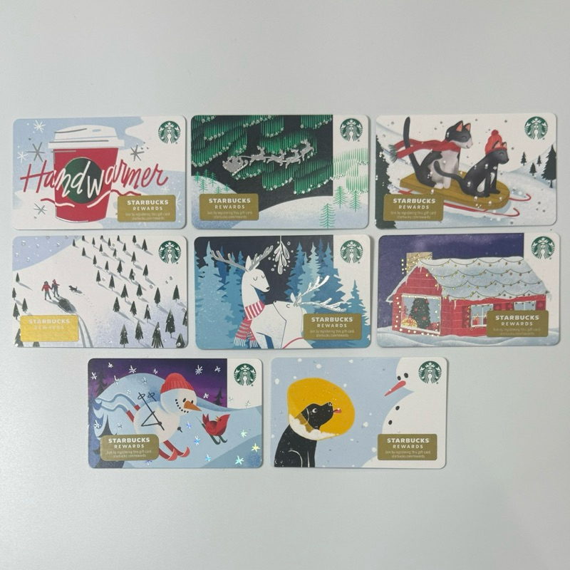 บัตรสตาร์บัคส์ อเมริกา ยังไม่ขูดพิน บัตรกระดาษ (starbucks card) ปี2019 Winter Collection