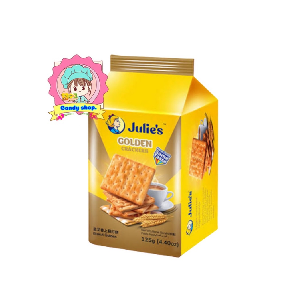 Julie's Golden Crackers 125g. แครกเกอร์ขนมปังกรอบ #ขนมปังกรอบ #จูลี่ส์ #บิสกิต