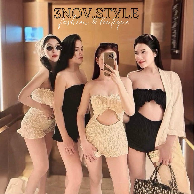 ꔛ 𝑱𝒖𝒎𝒑𝒔𝒖𝒊𝒕 ﹆จั๊มสูทสไตล์สาวเวียดนาม พร้อมส่ง