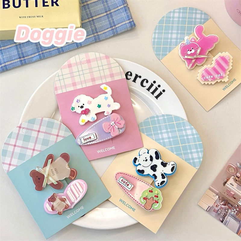 Cute 281 กิ๊บติดผม กิ๊บหนีบผมลายสัตว์น้อย cute 2 ชิ้น/แพ็ค