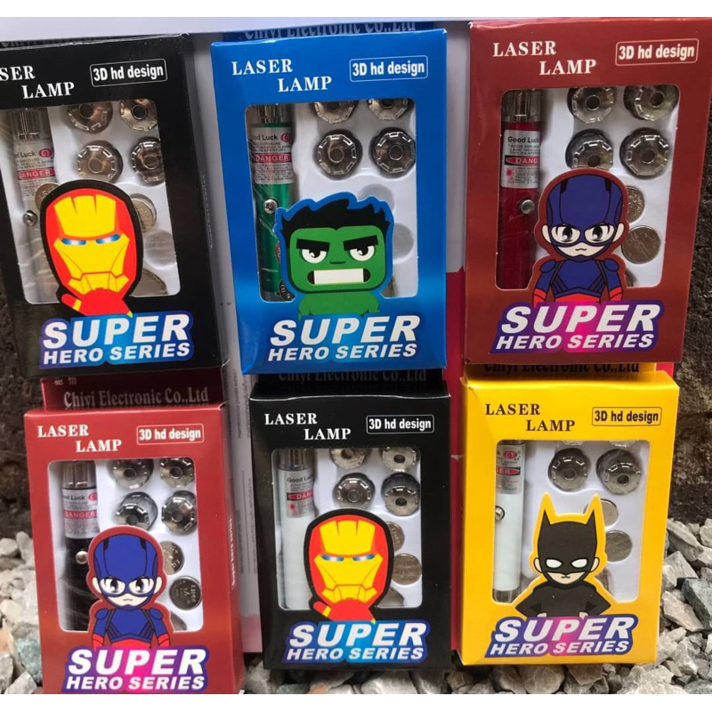 ของเล่นเลเซอร์ฮีโร่ เปลี่ยนหัวได้ 5 แบบ เหล่าฮีโร่ที่น้องๆชอบ