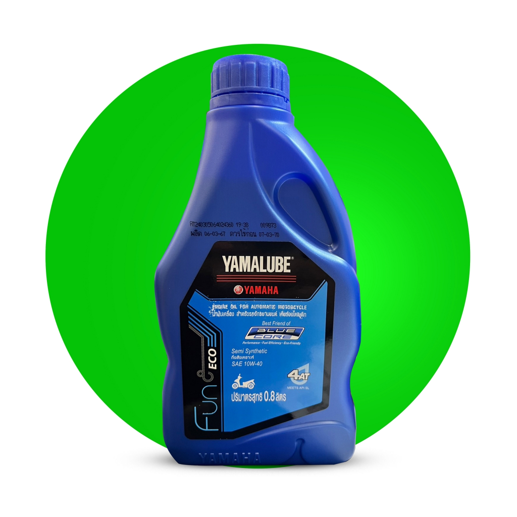 น้ำมันเครื่อง YAMALUBE BLUE CORE 10W40 ขนาด 0.8ML. / 1L กึ่งสังเคราะห์ สำหรับรถจักรยานยนต์ออโตหัวฉีด ยามาฮ่า
