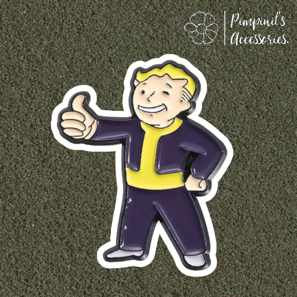 ✿ ร้านในไทยพร้อมส่ง : เข็มกลัดลายตัวละครเกมส์ผ่าวิกฤติมหันตภัยนิวเคลียร์ | Fallout Shelter Enamel Br