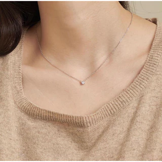 A.piece สร้อยเงินแท้ [all silver 925] Moonlight necklace