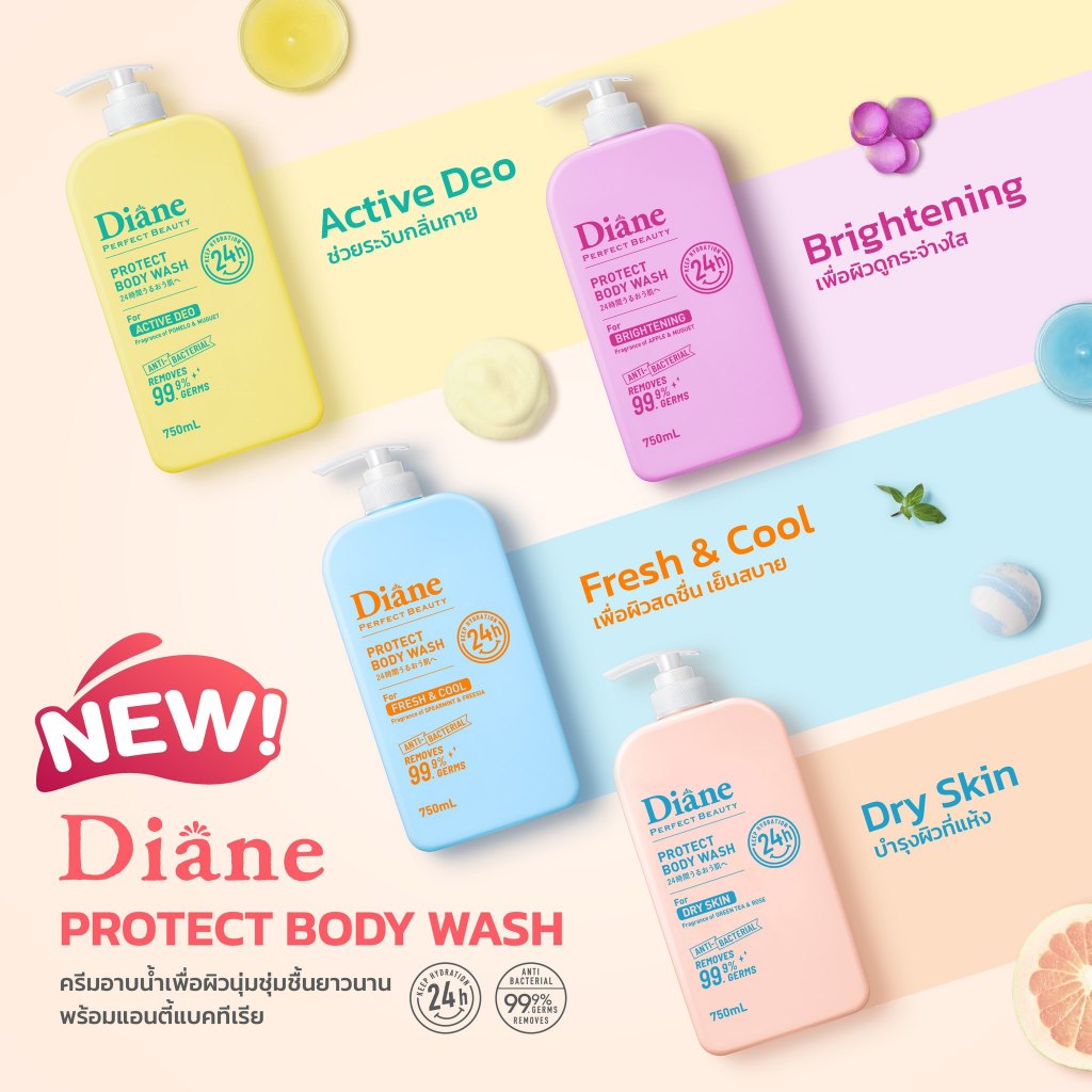 Diane Protect Body Wash 750ml