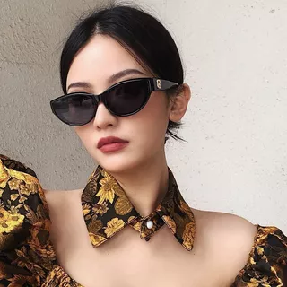 2024 new style personalized narrow frame retro sunglasses UV protection hip-hop style (24 hours delivery)