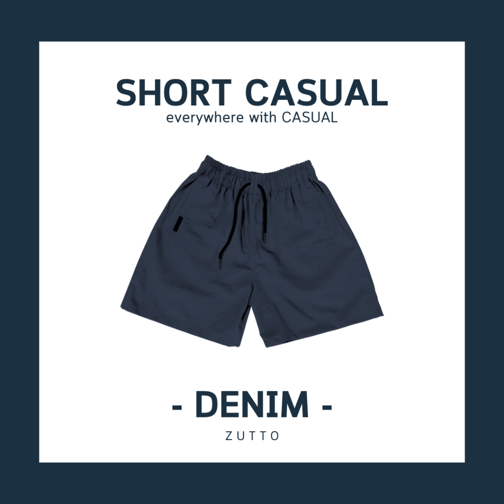 ZUTTO กางเกงขาสั้นผู้ชายไซส์ใหญ่ รุ่น Casual ผ้า Cotton100% เอวยางยืด ระบายอากาศดี ซับเหงื่อดีแห้งไว