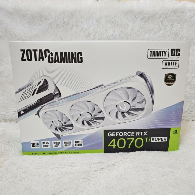 (มือ 1) VGA ZOTAC GEFORCE RTX 4070 TI SUPER TRINITY WHITE OC - 16GB GDDR6X