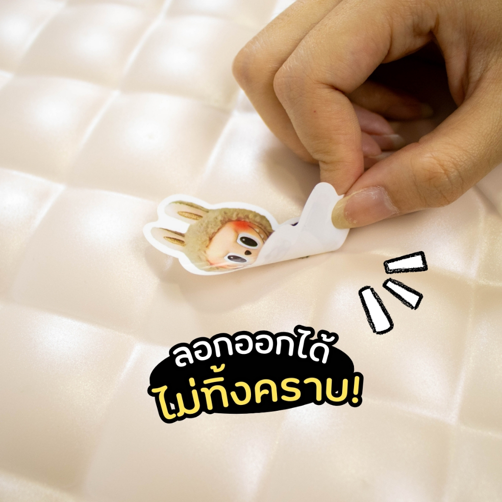 SHEEPOLA สติ๊กเกอร์ Labubu ลาบูบู้ ชิ้นเล็กๆ น่ารักๆ ได้50ชิ้น สีสวยสดใส สติ๊กเกอร์การ์ตูน ตกแต่ง DIY โต๊ะ Sticker PVC
