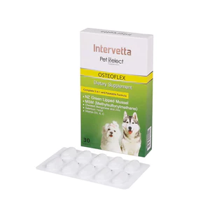 (( แบบกล่อง)) Pet select Osteoflex 30 เม็ด Exp.06/27 อาหารเสริมสุนัข แมว บำรุงข้อต่อ