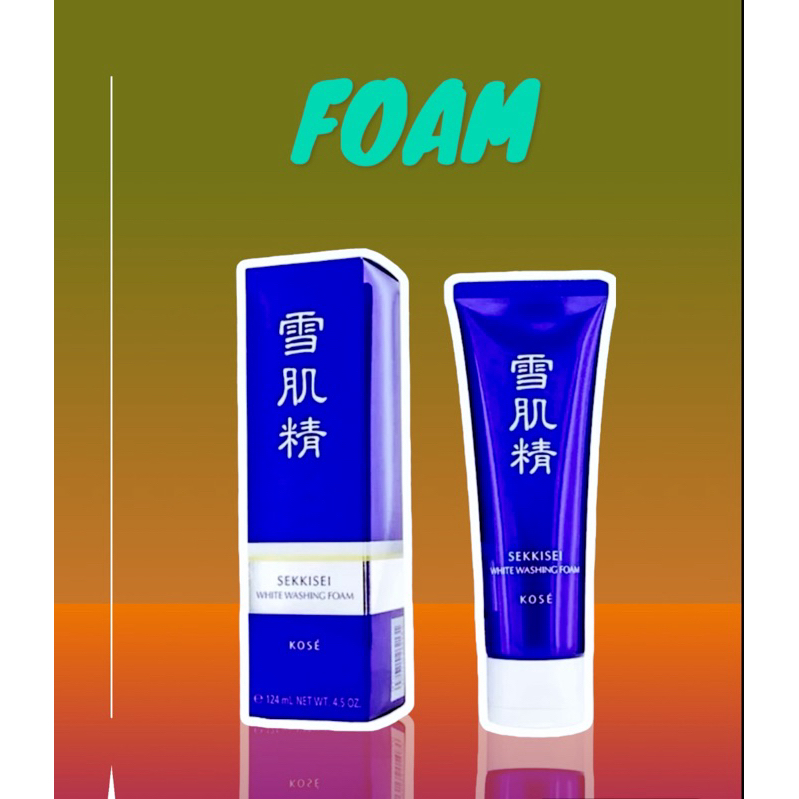 🌝โฟมล้างหน้า Kose Sekkisei White Washing Foam 124 ml.(ของแท้💯)