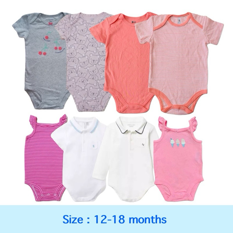 บอดี้สูทเด็กอ่อน Size : 12-18 เดือน (18m)🌈ใหม่มือ 1 Carter's, Gymboree (น้ำหนัก 11.1-12.5 kg.) ขีดป้าย