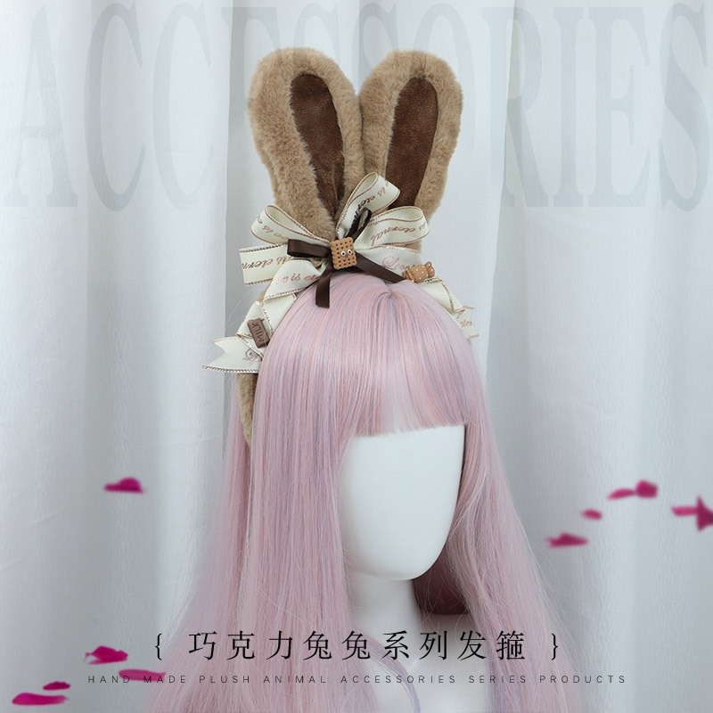 พร้อมส่งจากไทย ที่คาดผมหูกระต่าย คอสเพลย์/แฟนซี หูกระต่ายตกแต่งโบว์