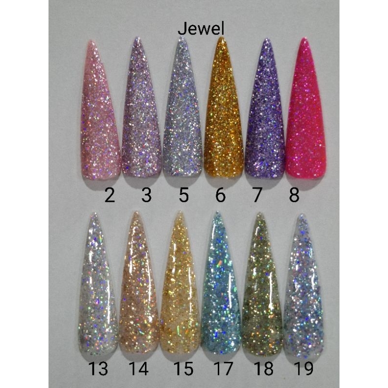 สีเจลกากเพชรjewelสีกิตเตอร์