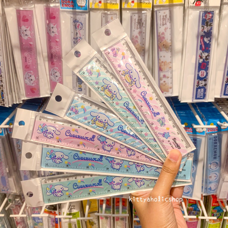 สินค้าพร้อมส่งใน1-2วัน ไม่ต้องพรีค่ะ !! ไม้บรรทัด ไม้บรรทัดพลาสติก ไม้บรรทัดอลูมิเนียม Cinnamoroll