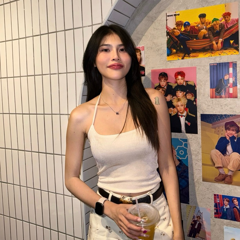 เสื้อครอปคล้องคอ ผ้าวิ้ง✨Jeno Top🎧