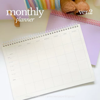 [สันขดลวด] แพลนเนอร์ monthly plan (a4) ใช้ได้นาน 5 ปี | เลือกลายปกได้! ✍🏻🌟🎀