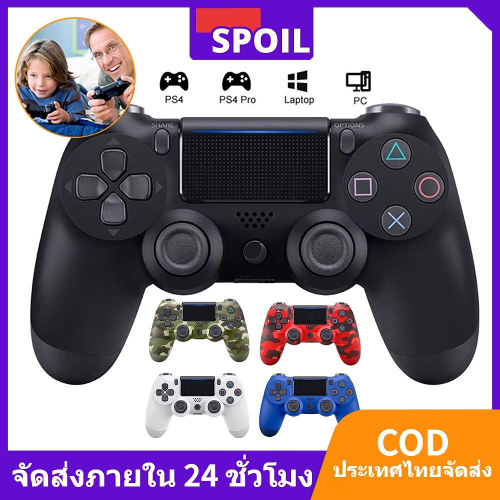 [COD] จอยเกมส์PC จอย PS4 จอยเกมส์มือถือ จอยบลูทูธไร้สาย Wireless Controller Joy Stick จอย USB For PC มีระบบสั่น จอย PS4