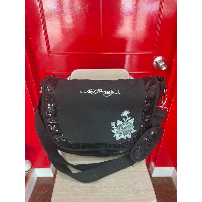 กระเป๋า laptop Messenger ของ Ed Hardy แท้ 💯%