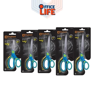 Elephant (ตราช้าง) กรรไกร รุ่น OFP Soft Rubber Grip ด้ามยาง ด้ามฟ้า ขนาด 5.5 - 9 นิ้ว ( 1 อัน )