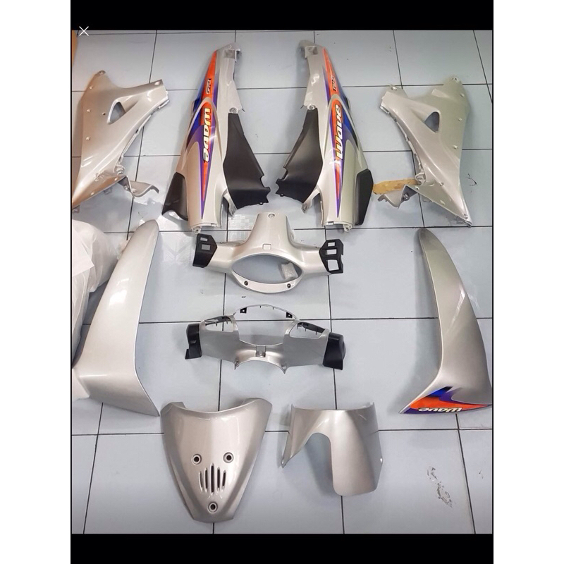 ชุดสี เวฟ125S หัวเถิก ไมล์ดิจิตอล กุญแจกลม สีบรอนพร้อมติดสติกเกอร์วัสดุabs