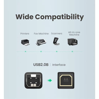 Seamwi USB A to USB B สายต่อปริ้นเตอร์ USB Printer Cable สําหรับเครื่องพิมพ์ Hp Canon Epson0.5-10m