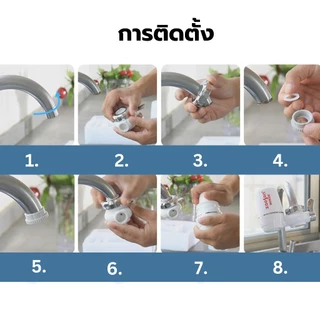 เครื่องกรองน้ำ 7 ชั้นZoosen Water purifier ใช้ติดหัวก๊อก ไส้กรองเซรามิค