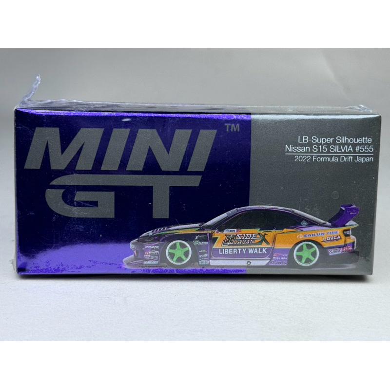 Nissan S15 SILVIA LB-Super Silhouette #555 #576 2022 Formula Drift Japan RHD Scale 1:64 ยี่ห้อ Minig