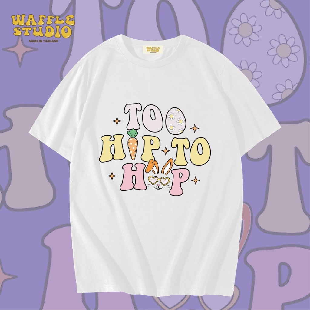 [ส่งฟรี ] WS0276 เสื้อยืดโอเวอร์ไซส์ เสื้อยืดเกาหลี ผ้าคอตตอน100% เสื้อยืด WAFFLE STUDIO