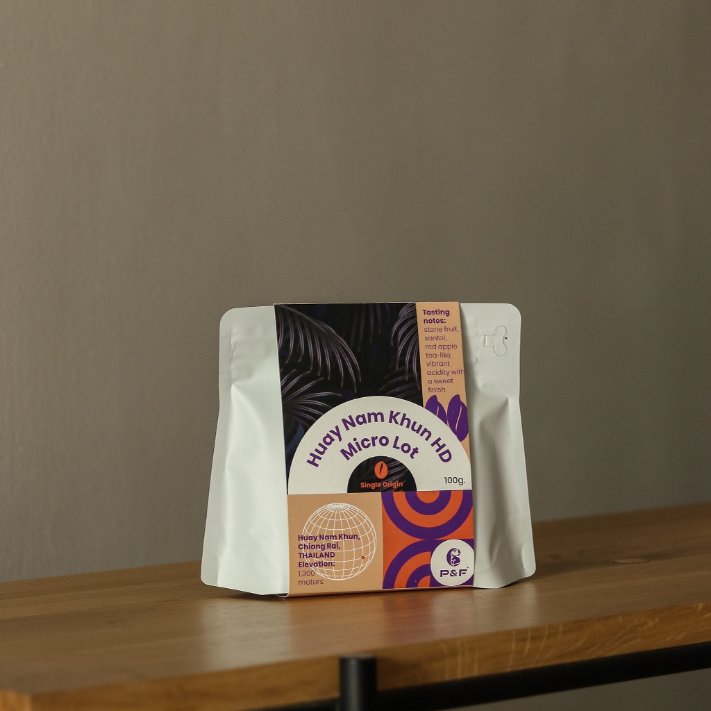Huay Nam Khun ห้วยน้ำขุ่น (Honey Process) ขนาด 100g เมล็ดกาแฟคั่วSingle Origin (คั่วอ่อน)|P&F Coffee