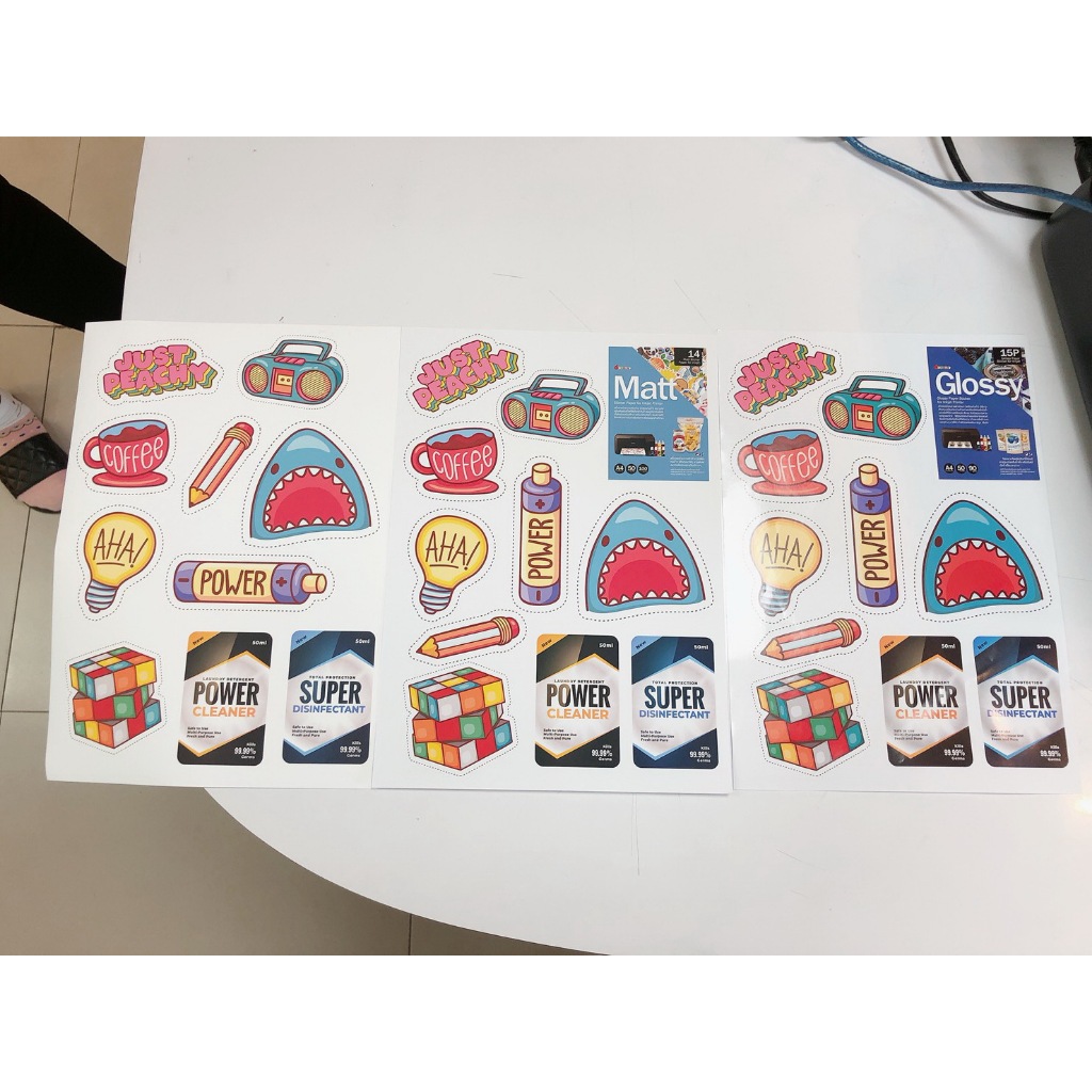 สติกเกอร์กระดาษขาวเงา Glossy A3 บรรจุ 20 แผ่น/แพ็ก ใช้คู่กับน้ำหมึกกันน้ำอิงค์แมน Inkman - รูปที่ 4