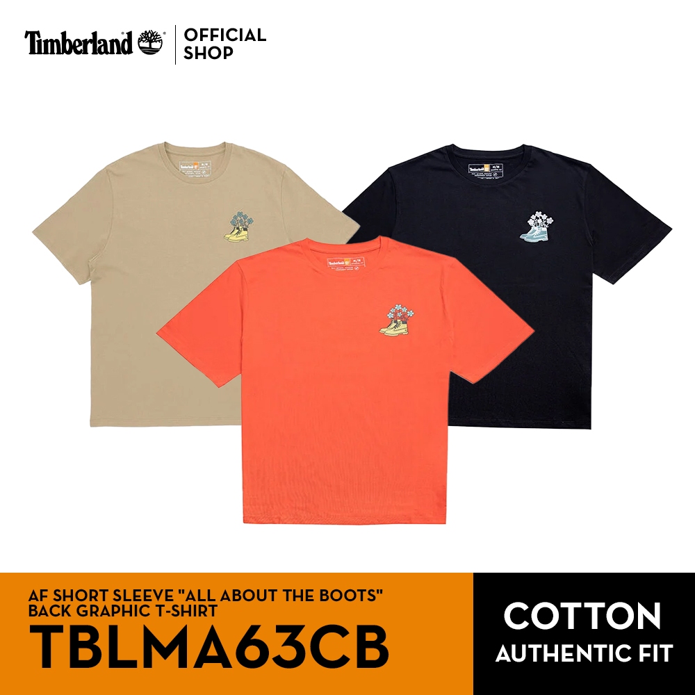 Timberland Men's AF SHORT SLEEVE "ALL ABOUT THE BOOTS" BACK GRAPHIC T-SHIRT เสื้อยืด (TBLMA63CB)
